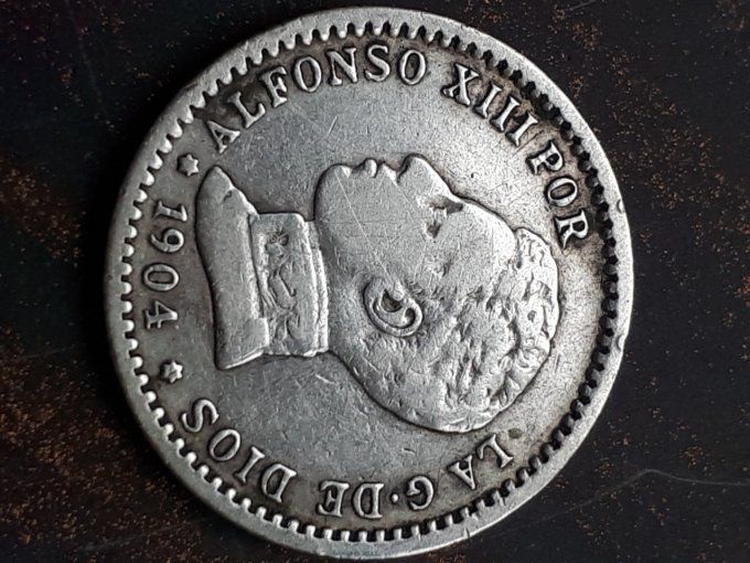 10 pièce argent alfonso 12 /13 1880 - 50 centimos