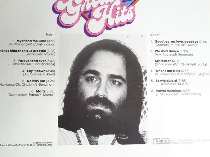 Lot de 6 disque vinyle 33T Demis Roussos