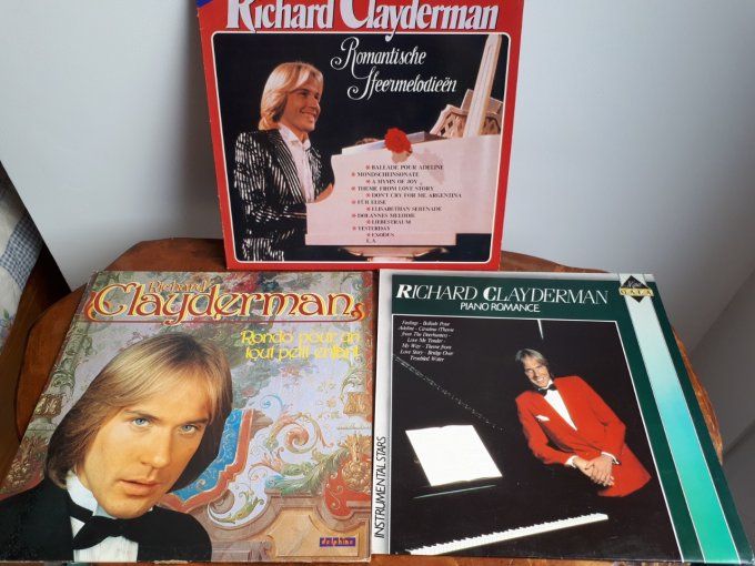 Lot de 3 disque vinyle 33T Richard Clederman