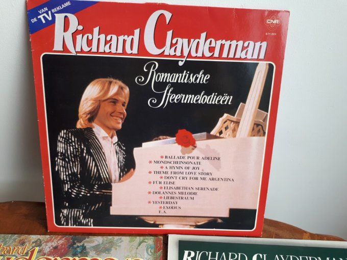 Lot de 3 disque vinyle 33T Richard Clederman