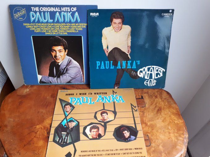 lot de 3 disque album vinyle 33T Paul Anka