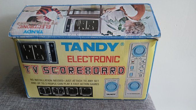 Jeux TV vintage Tandy ping pong tenis scoreboard