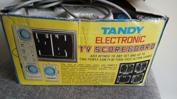 Jeux TV vintage Tandy ping pong tenis scoreboard