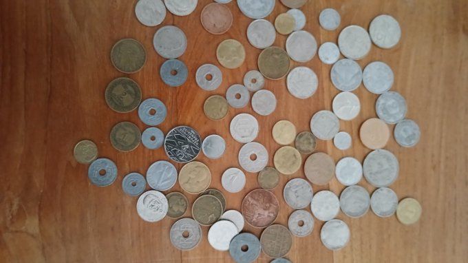 lot de 72 pièces de monnaie française