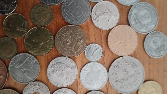 lot de 72 pièces de monnaie française