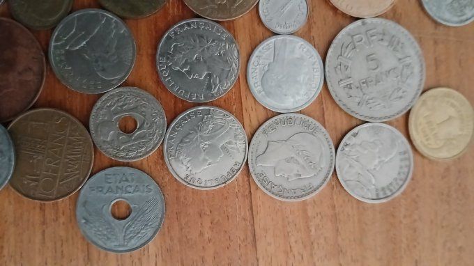 lot de 72 pièces de monnaie française