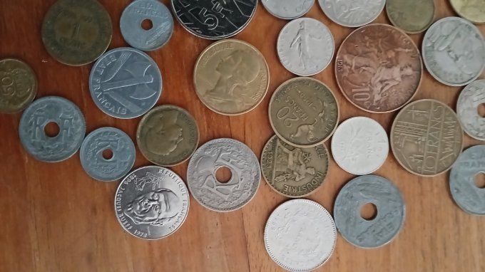 lot de 72 pièces de monnaie française