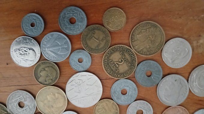 lot de 72 pièces de monnaie française