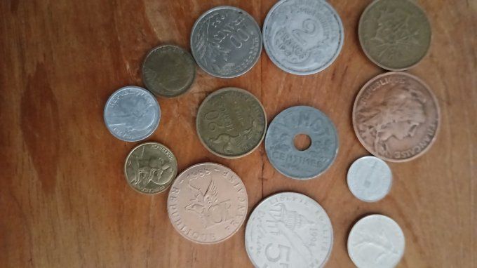 lot de 72 pièces de monnaie française