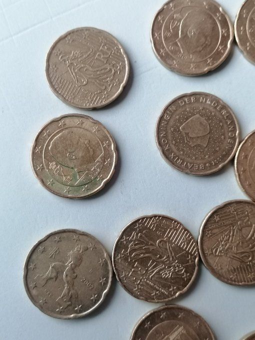 lot de 26 pièces de 20 centime euro collection 