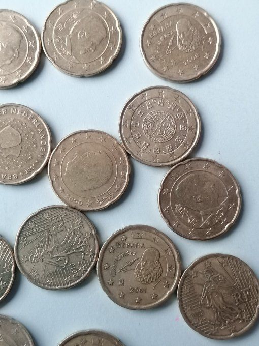 lot de 26 pièces de 20 centime euro collection 