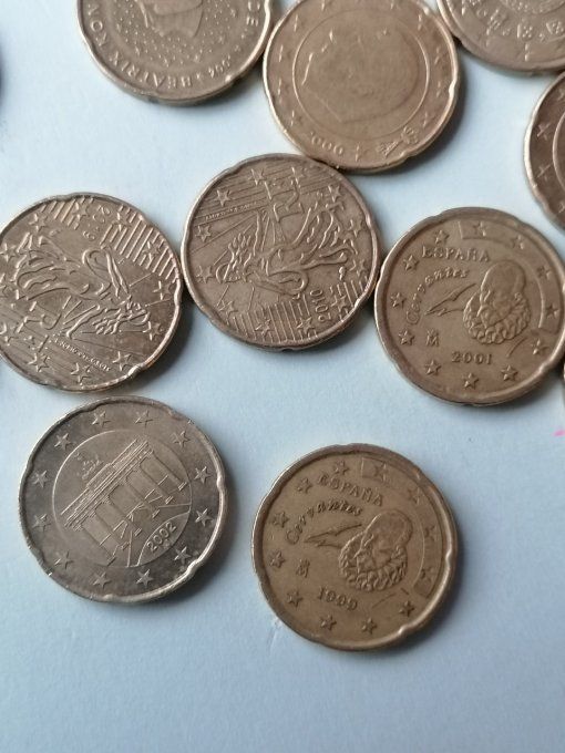 lot de 26 pièces de 20 centime euro collection 