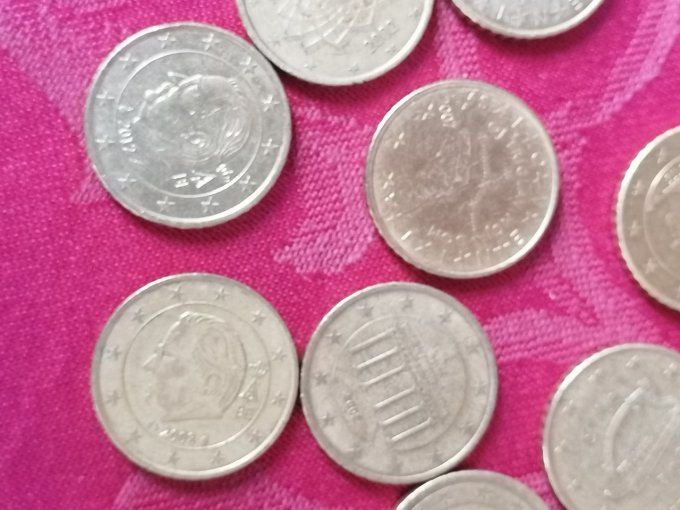 lot de 53 pièces de monnaie 0.50c euro cent