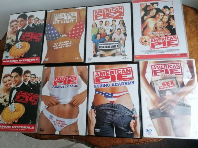 lot complet 8 film dvd american pie