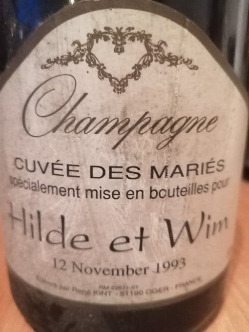 bouteille de champagne cuvé des mariés 1993