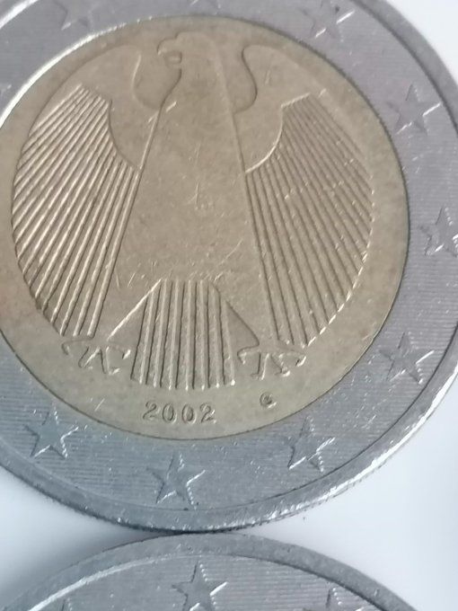 5 pièces de 2 euro 2002 Allemagne 5 ateliers differents