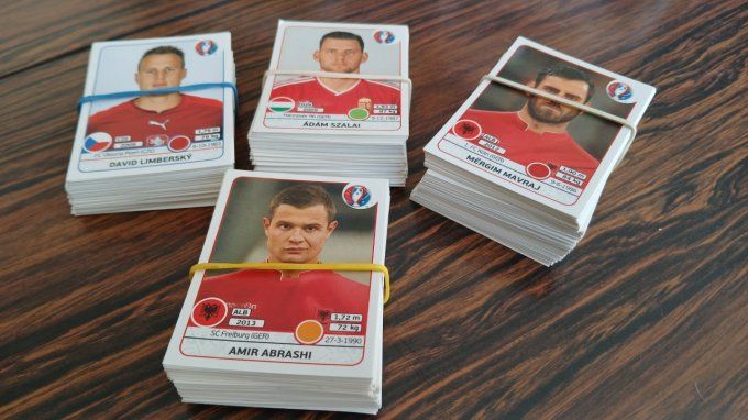 panini lot de 480 images sans double euro 2016