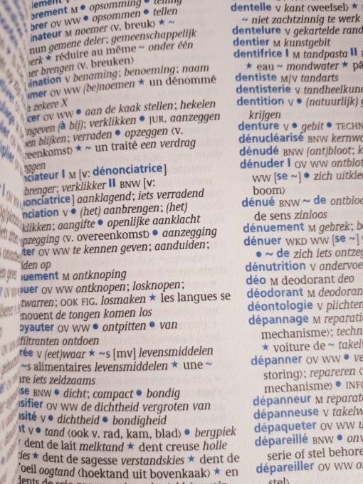 6x dictionnaire de langue français néerlandais