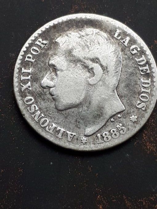 10 pièce argent alfonso 12 /13 1880 - 50 centimos