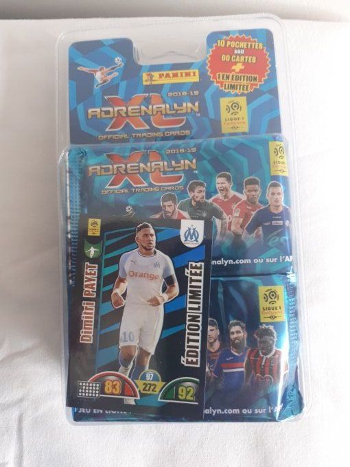 Panini adrenalyn  XL ligue1 Foot 2018-2019  blister 10 pochettes + edition limitée