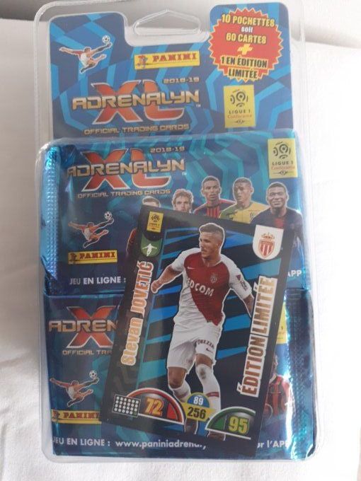 Panini adrenalyn  XL ligue1 Foot 2018-2019  blister 10 pochettes + edition limitée