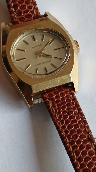 montre ancienne kelton vintage a remonter mecanique fonctionne dame 25mm 