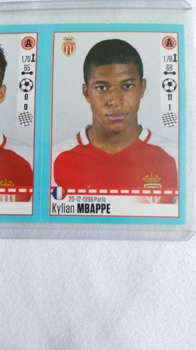 panini sticker mbappe monaco foot 2016