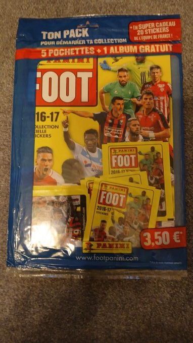 panini foot 2016 blister starterpack neuf rare version bleu