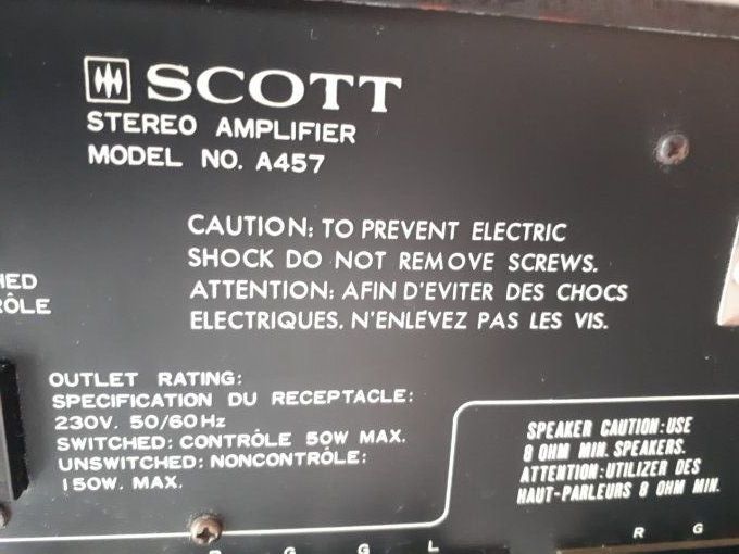 Amplificateur scott A457 - 60w