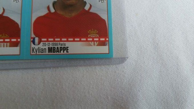 panini sticker mbappe monaco foot 2016