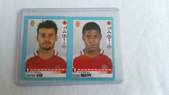 panini sticker mbappe monaco foot 2016